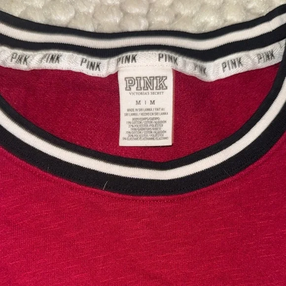 Victoria's Secret PINK Red and Black Trim Top - Picture 2 of 4